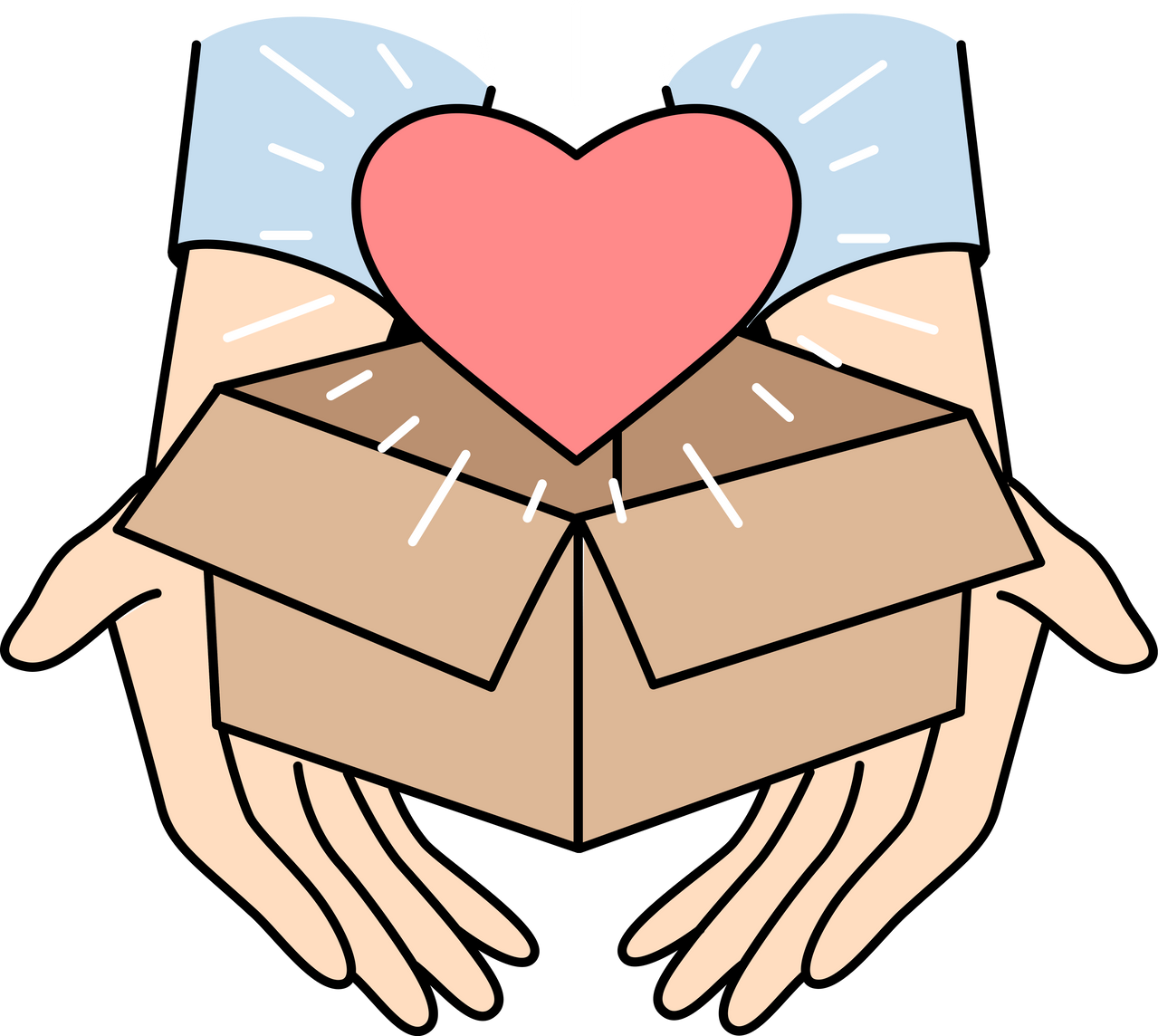 Person Holding Box with Heart