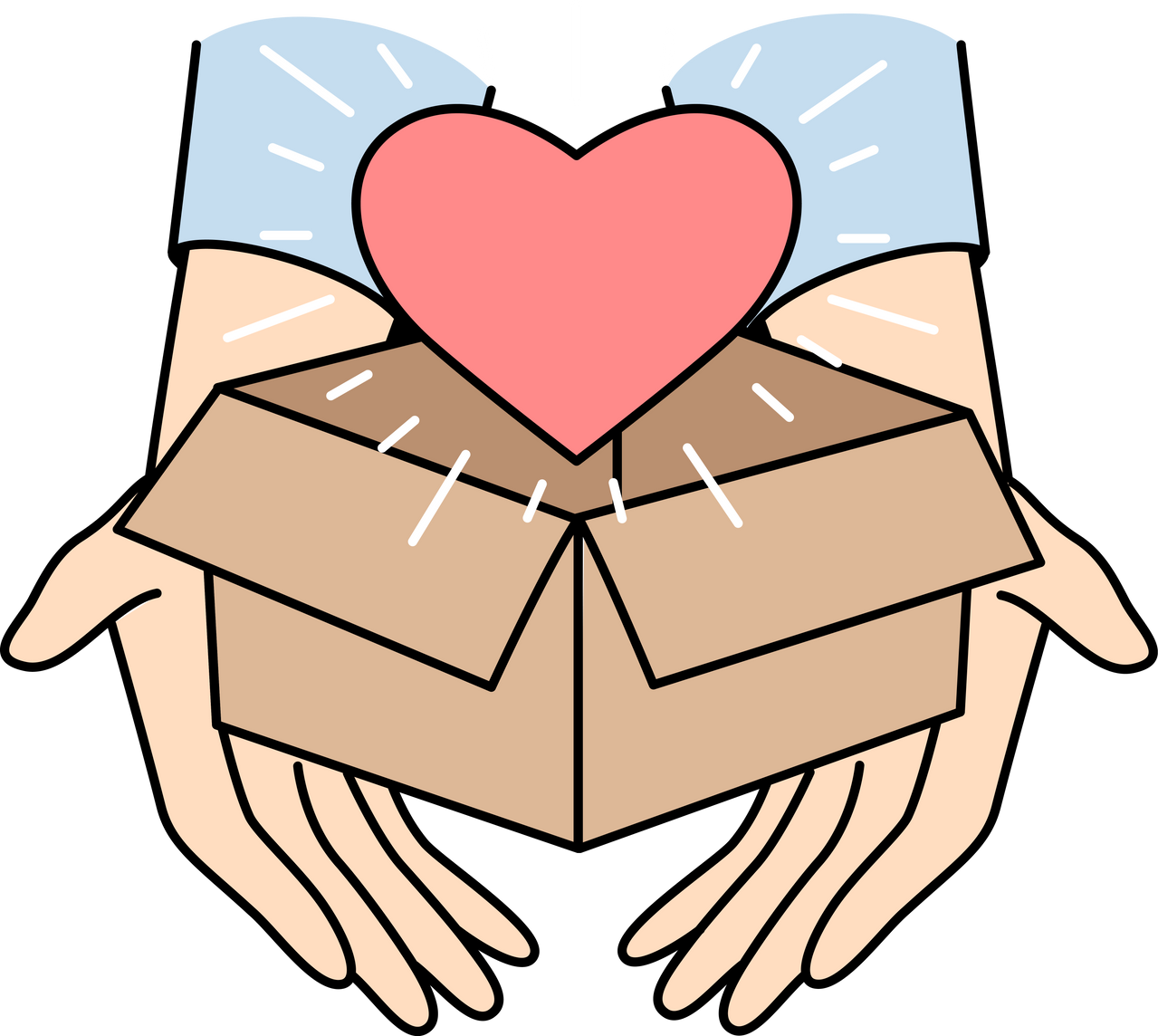 Person Holding Box with Heart